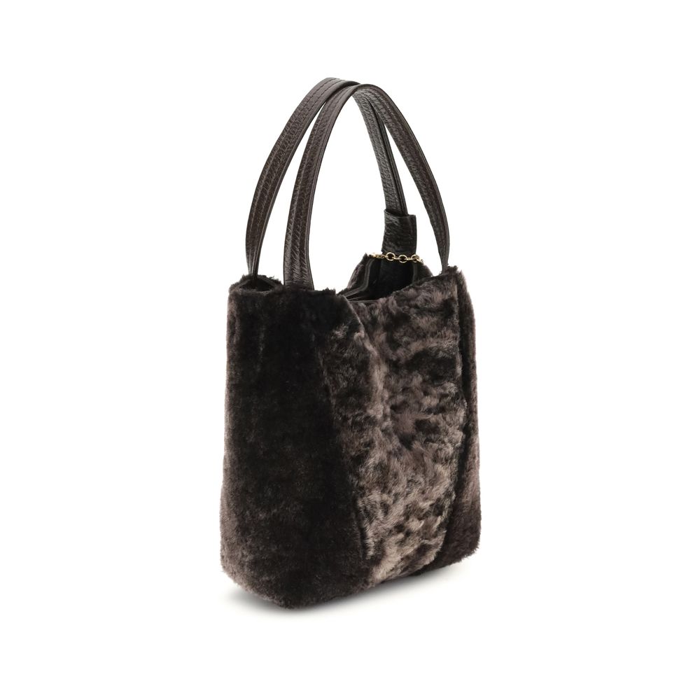 Chloé Shearling small Spin Tote Bag Chloé