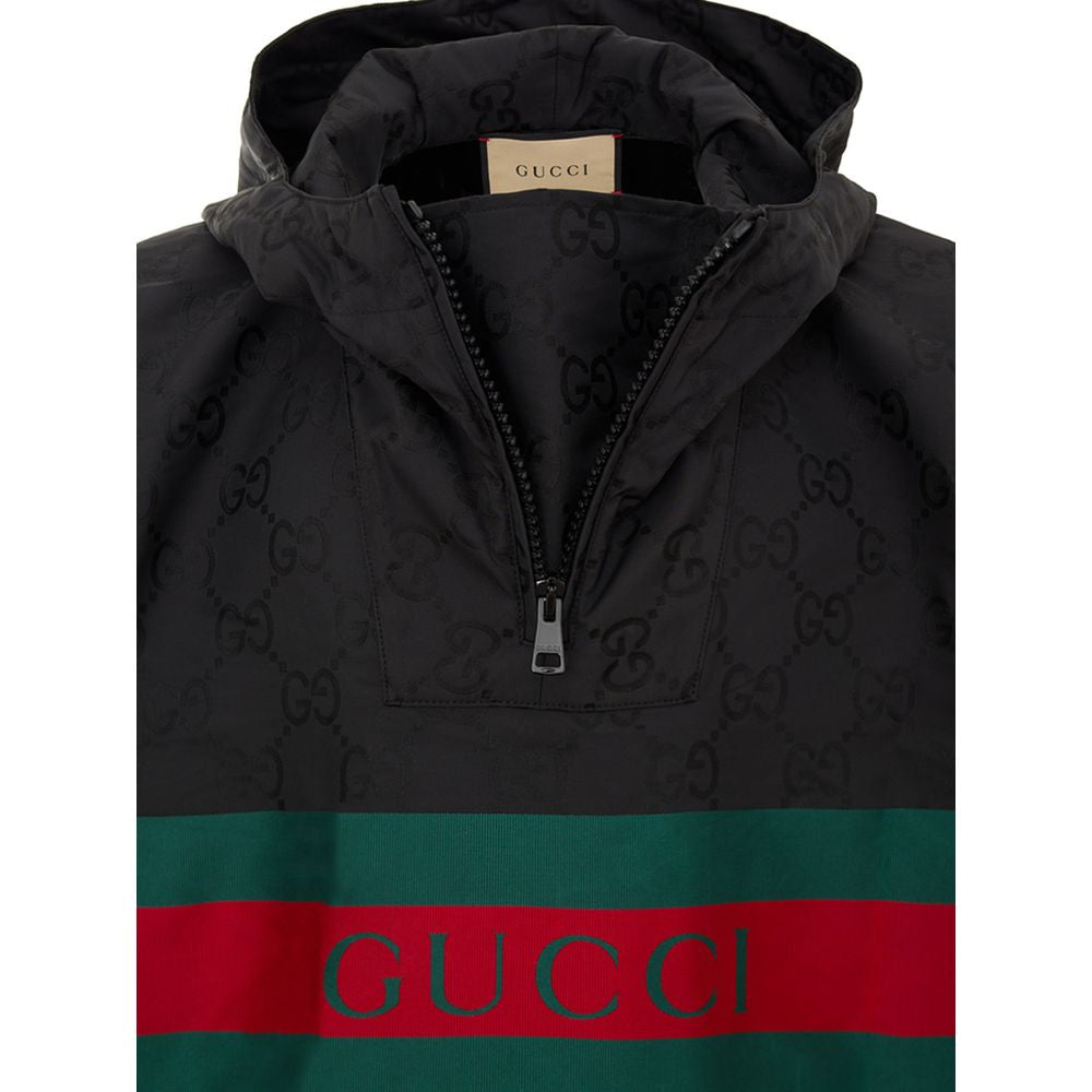Gucci Black Polyester Trench Coat Gucci