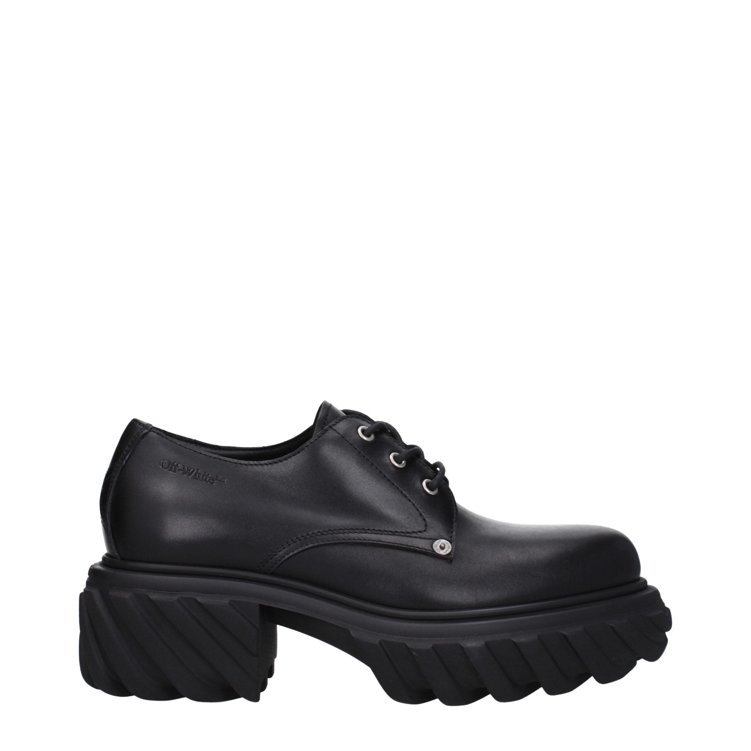 Off-White Black Leather Oxfords And Derbies Off-White