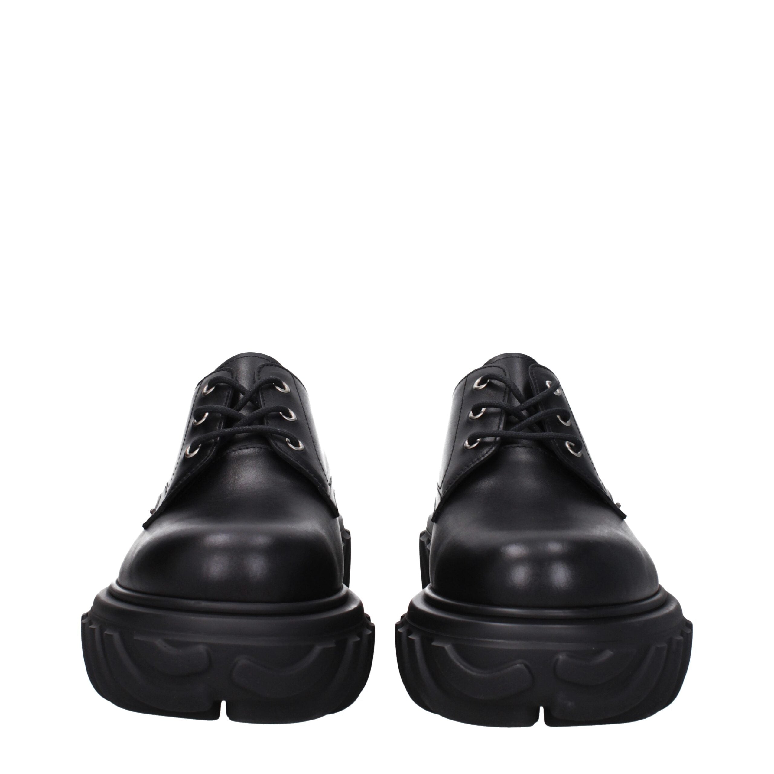 Off-White Black Leather Oxfords And Derbies Off-White