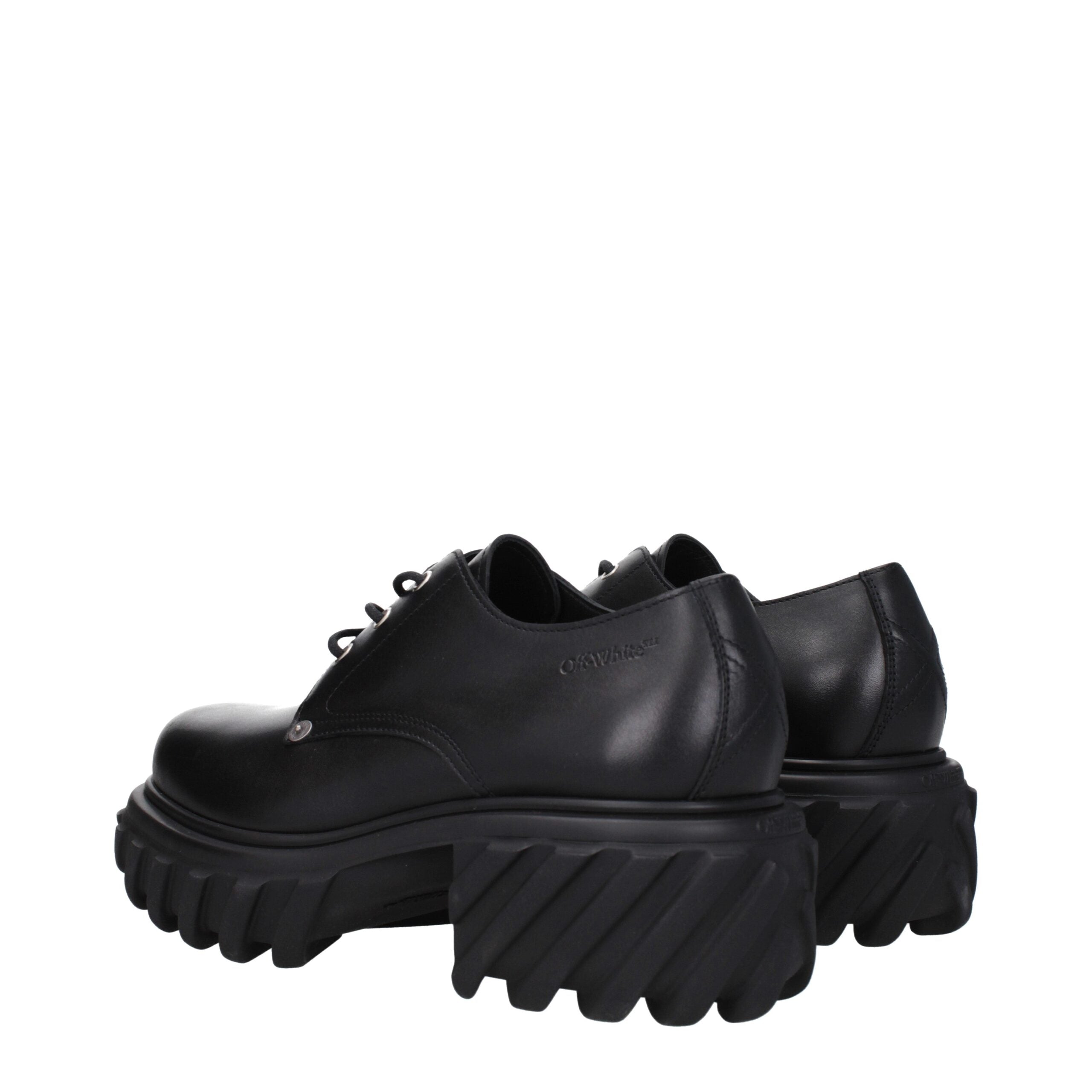 Off-White Black Leather Oxfords And Derbies Off-White