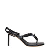 Off-White Black Leather Flip-Flop Sandals Off-White