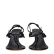 Off-White Black Leather Flip-Flop Sandals Off-White