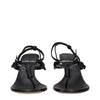 Off-White Black Leather Flip-Flop Sandals Off-White