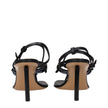 Off-White Black Leather Flip-Flop Sandals Off-White