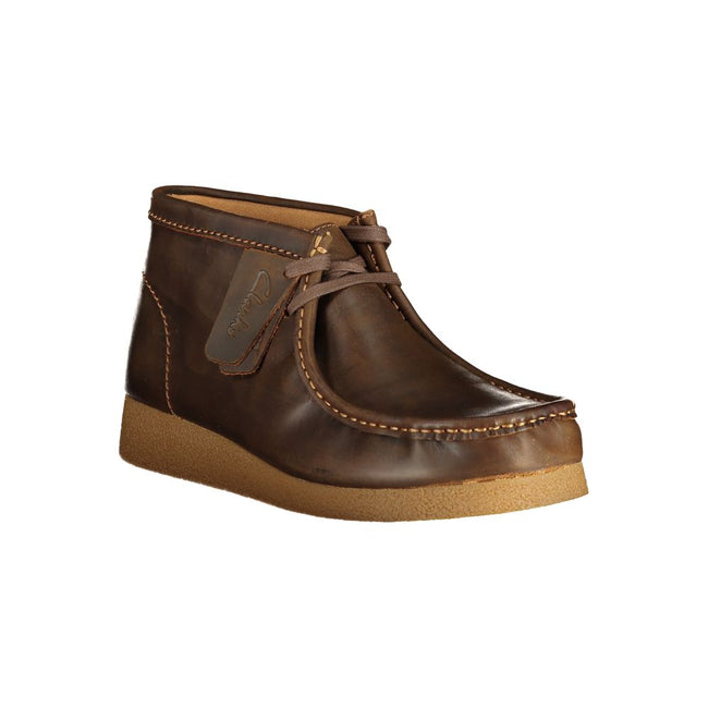 Clarks Brown Leather Men Sneaker Clarks