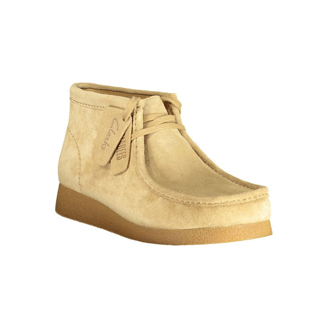 Clarks Beige Leather Men Sneaker Clarks