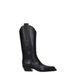 Off-White Black Leather High Heel Boots Off-White