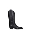 Off-White Black Leather High Heel Boots Off-White