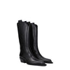 Off-White Black Leather High Heel Boots Off-White
