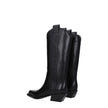 Off-White Black Leather High Heel Boots Off-White