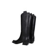 Off-White Black Leather High Heel Boots Off-White