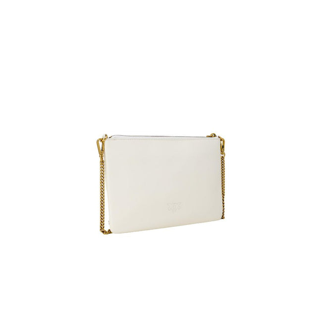 PINKO Cream Leather Clutch Bag PINKO