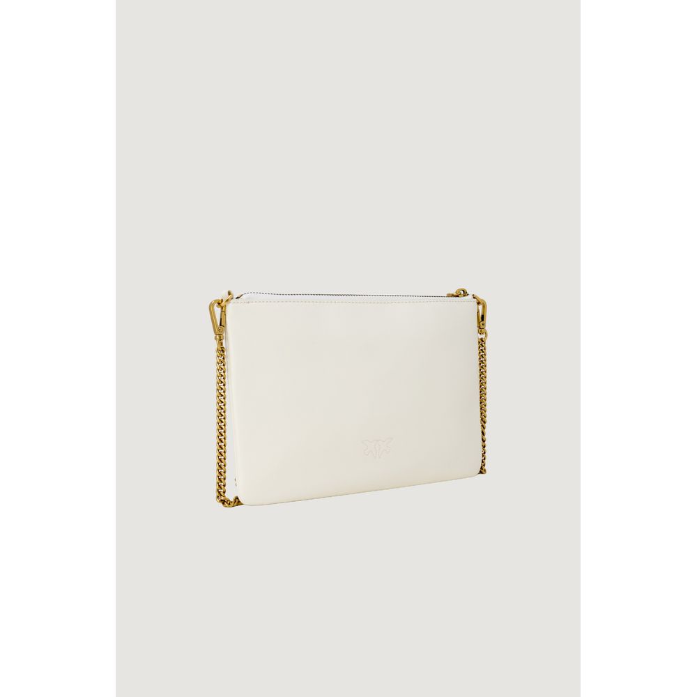 PINKO Cream Leather Clutch Bag PINKO