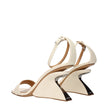 Off-White Beige Leather Platforms Off-White
