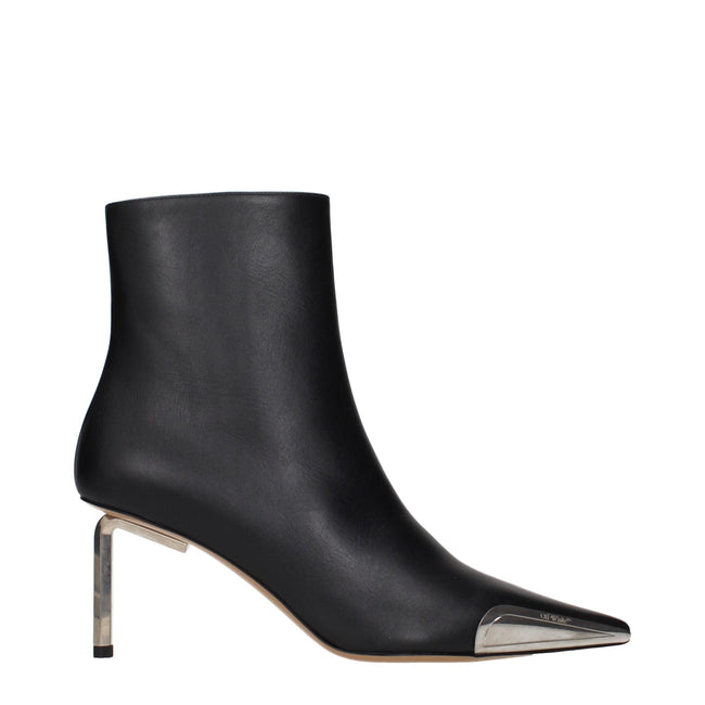 Off-White Black Leather Ankle Boots Off-White
