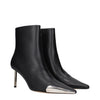 Off-White Black Leather Ankle Boots Off-White