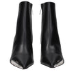 Off-White Black Leather Ankle Boots Off-White