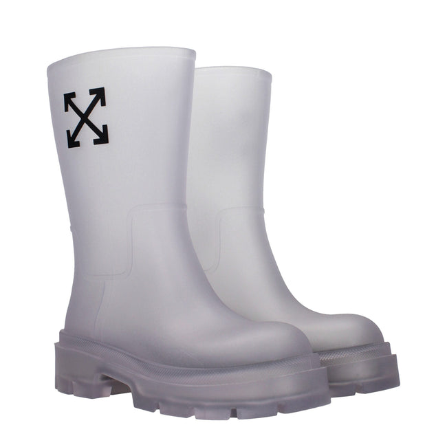 Off-White Transparent Pvc Ankle Boots Off-White