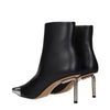 Off-White Black Leather Ankle Boots Off-White