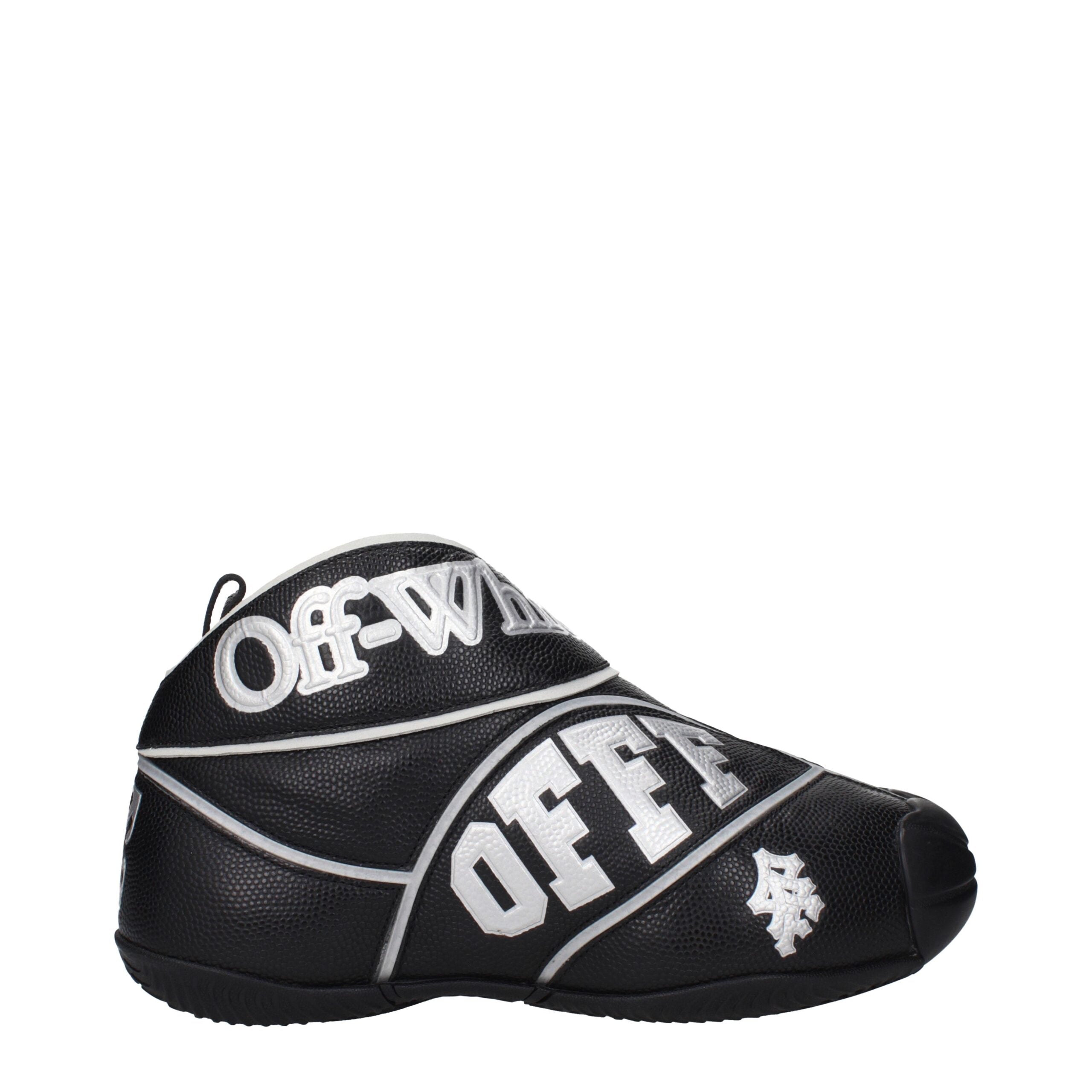 Off-White Black Leather High Tops Off-White