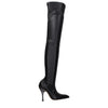 Off-White Black Leather Over The Knee Off-White