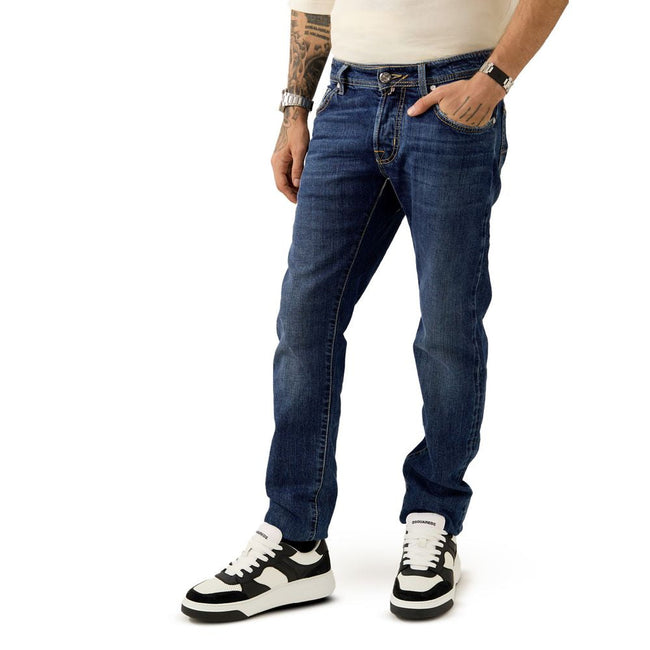 Jacob Cohen Blue Cotton Skinny Jean Jacob Cohen
