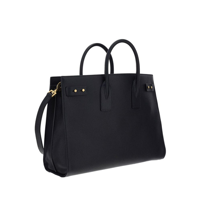 Saint Laurent Black Calf Leather Bos Taurus Handbag Saint Laurent