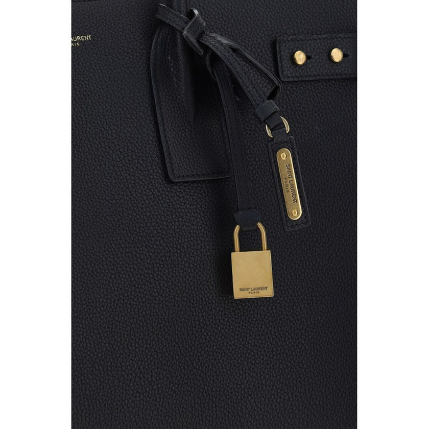 Saint Laurent Black Calf Leather Bos Taurus Handbag Saint Laurent