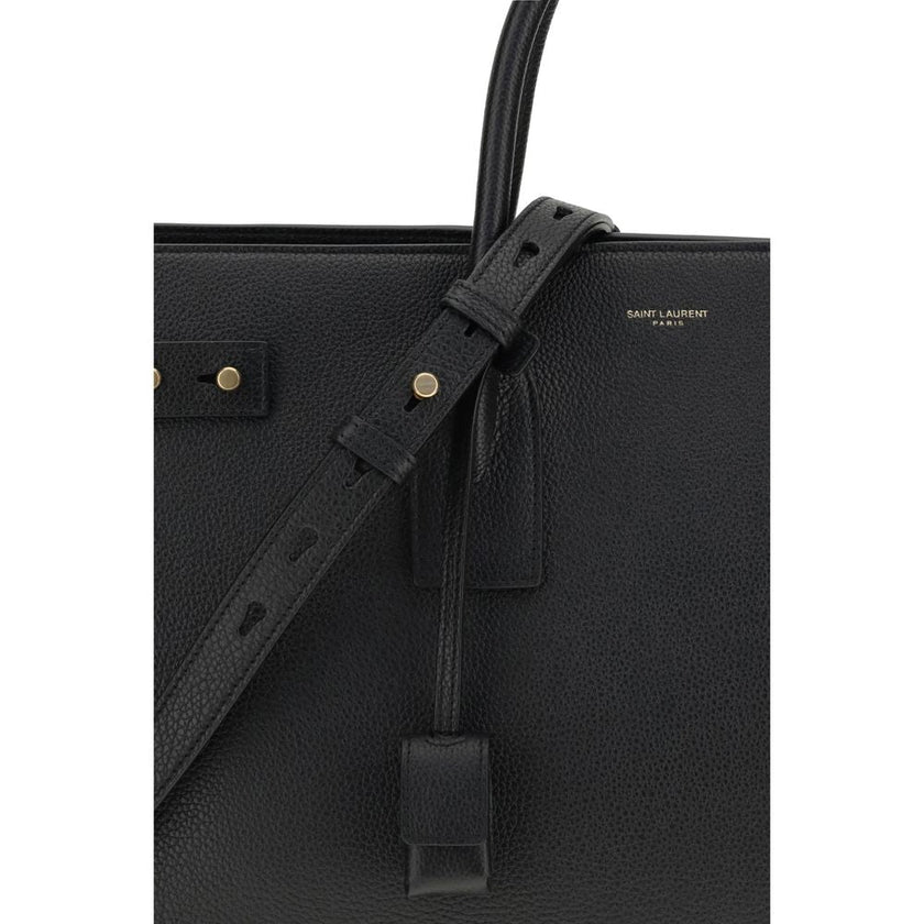Saint Laurent Black Calf Leather Bos Taurus Handbag Saint Laurent