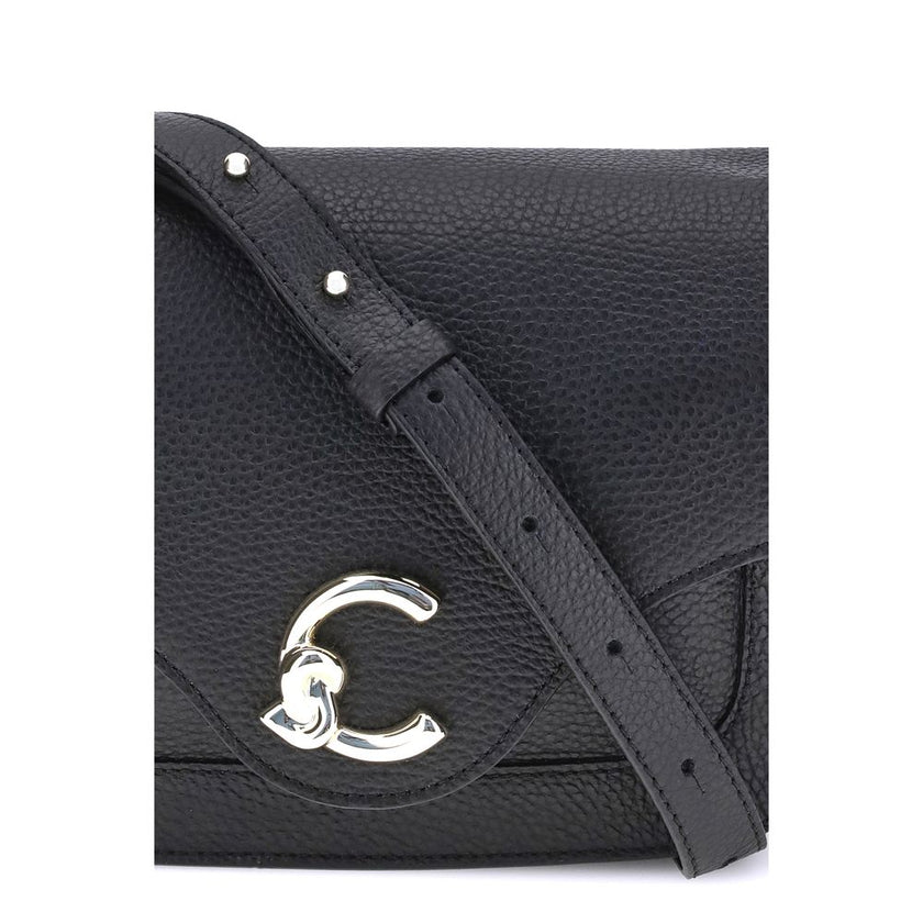 Coccinelle Black Calf Leather Bos Taurus Shoulder Bag Coccinelle