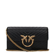 PINKO Black Leather Clutch Bags PINKO