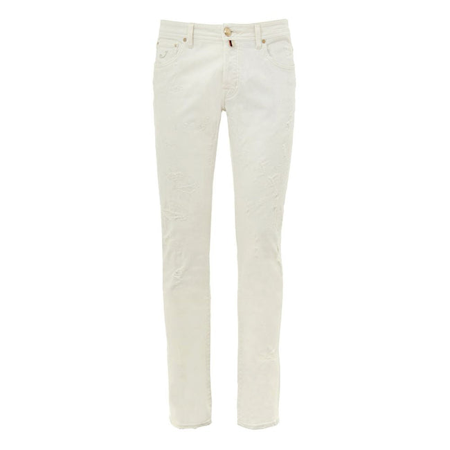 Jacob Cohen White Cotton Skinny Jean Jacob Cohen