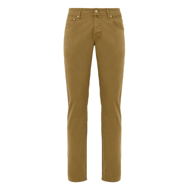 Jacob Cohen Yellow Cotton Skinny Pant Jacob Cohen