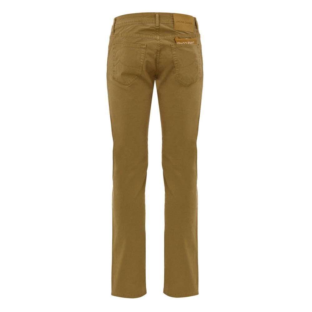 Jacob Cohen Yellow Cotton Skinny Pant Jacob Cohen
