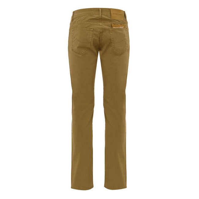 Jacob Cohen Yellow Cotton Skinny Pant Jacob Cohen