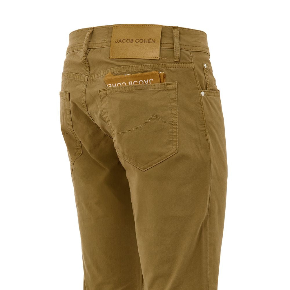 Jacob Cohen Yellow Cotton Skinny Pant Jacob Cohen