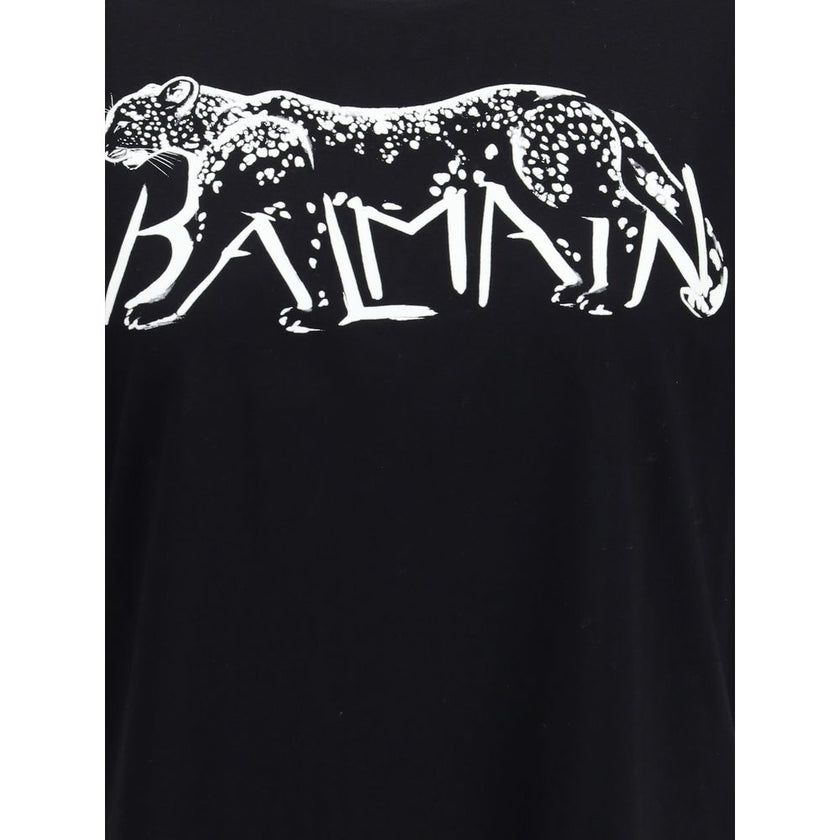 Balmain Black Cotton T-Shirt Balmain