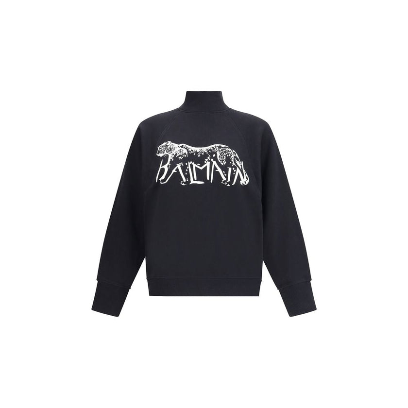 Balmain Black Cotton Sweatshirt Balmain