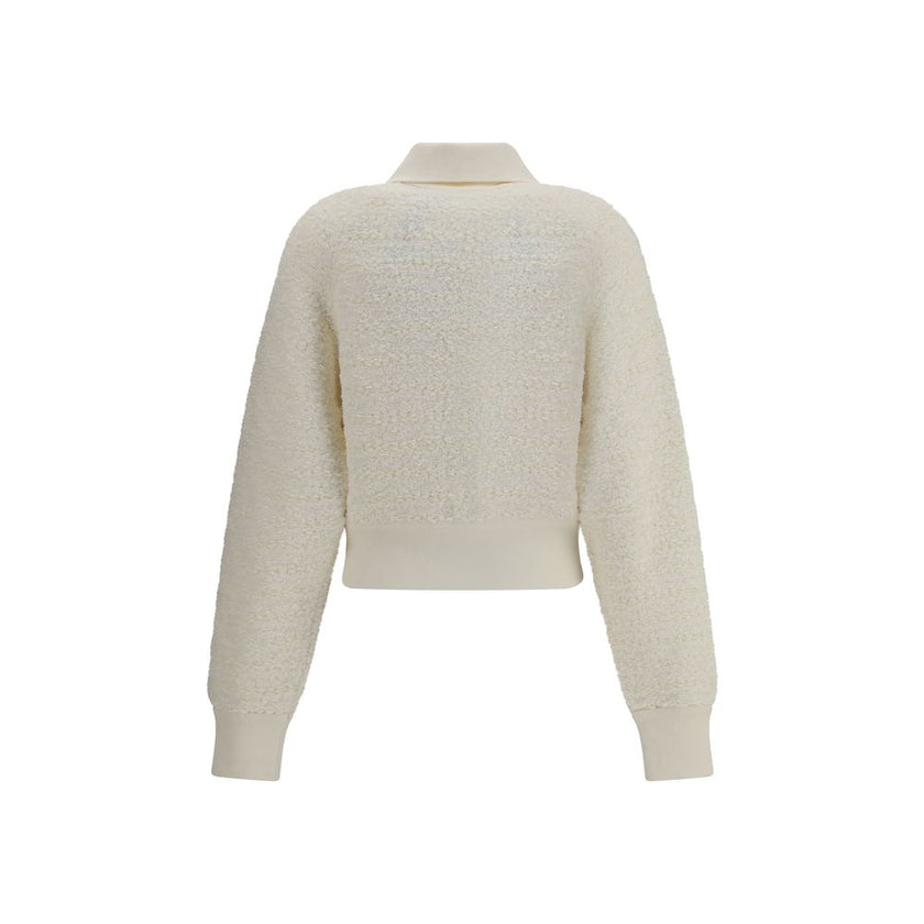 Balmain White Viscose Bomber Balmain