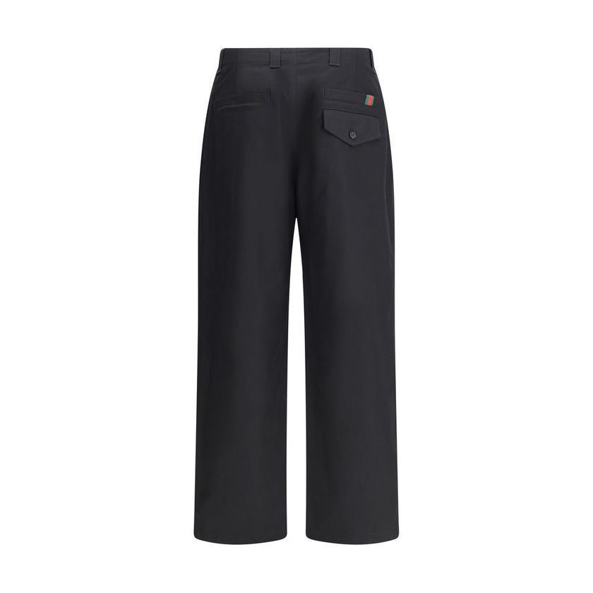 Gucci Black Cotton Casual Pants Gucci