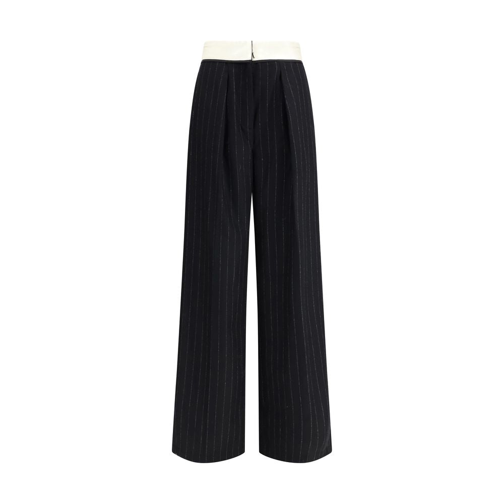 Forte_Forte Sartorial high-waisted pinstripe wool-blend Trousers Forte_Forte