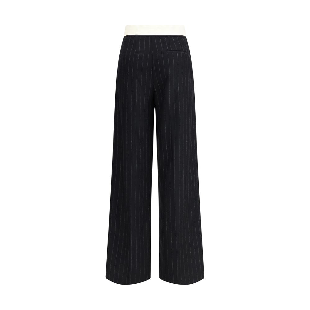 Forte_Forte Sartorial high-waisted pinstripe wool-blend Trousers Forte_Forte