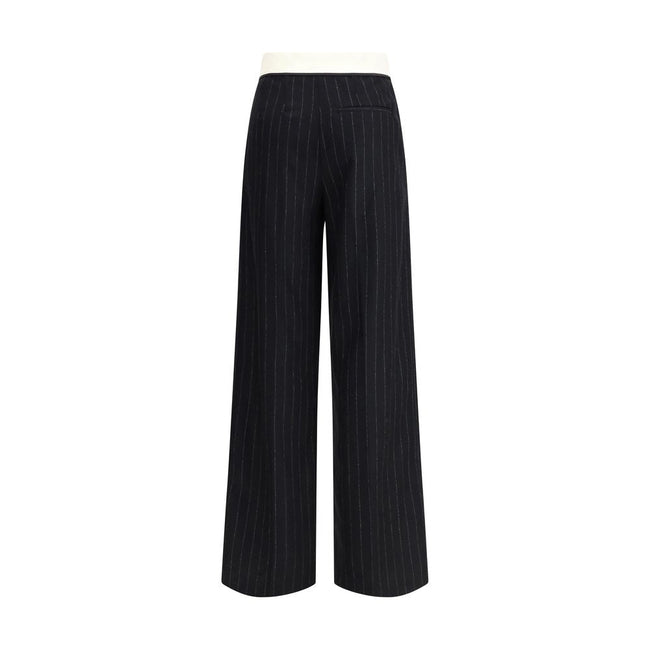 Forte_Forte Sartorial high-waisted pinstripe wool-blend Trousers Forte_Forte
