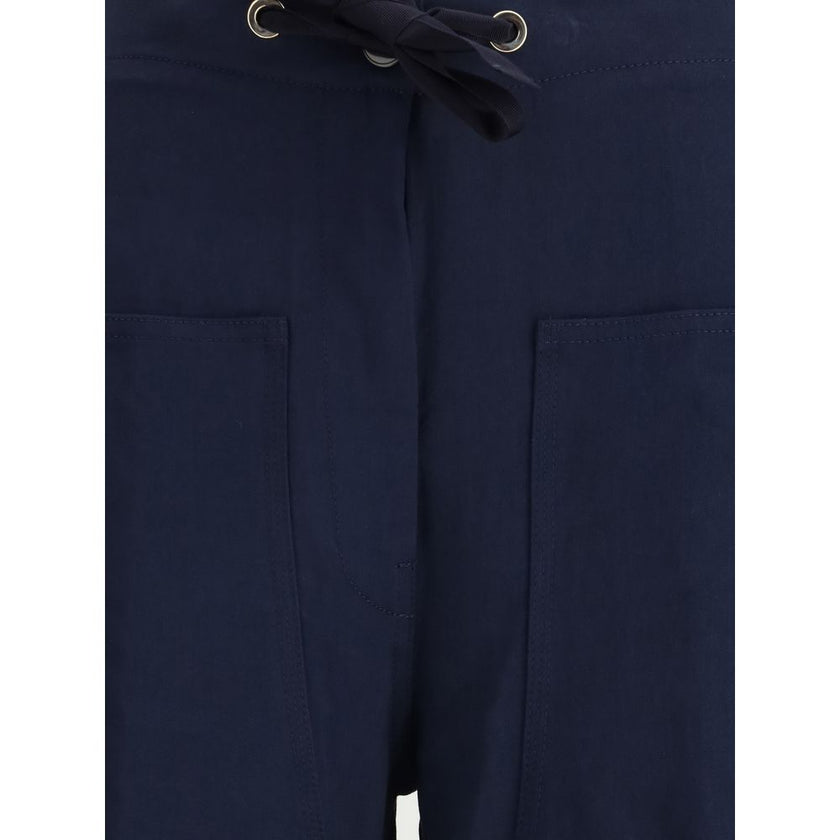 Forte_Forte Blue Cotton Casual Pants Forte_Forte