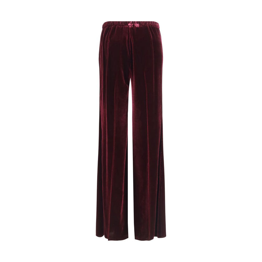 Forte_Forte Bordeaux Viscose Flared Pants Forte_Forte