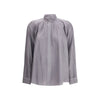 Forte_Forte Crater-collar Shirt in habotai Silk Forte_Forte