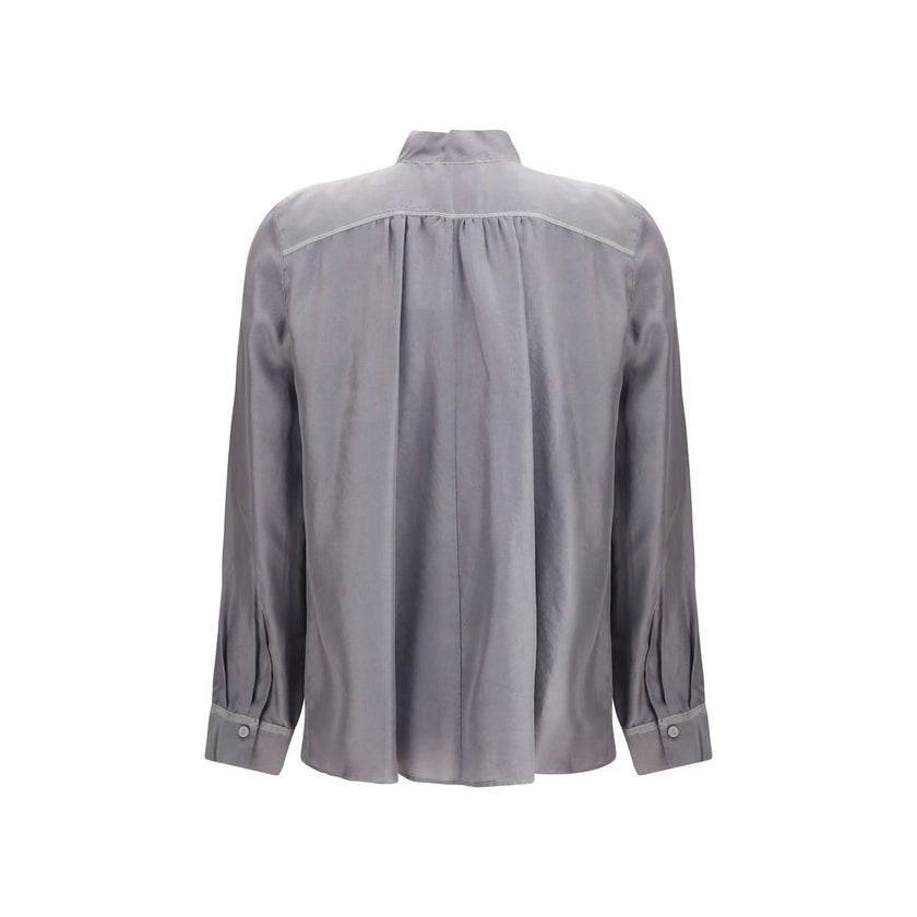 Forte_Forte Gray Silk Shirt Forte_Forte