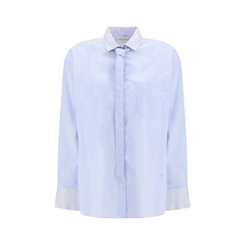 Forte_Forte Light Blue Cotton Dress Shirt Forte_Forte