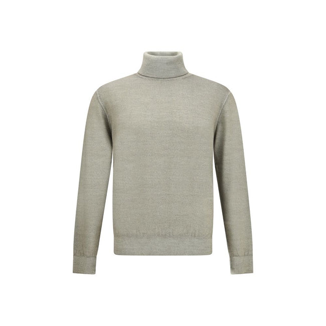 Cruciani Wool Green Turtleneck Cruciani